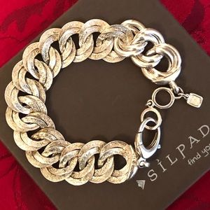 Silpada Sterling Silver Chicest Link Italian Made Bracelet B2906